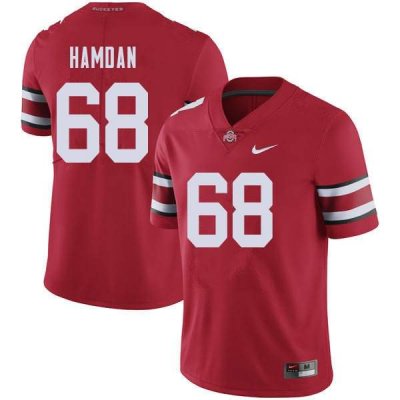 Men's Ohio State Buckeyes #68 Zaid Hamdan Red Nike NCAA College Football Jersey New Release VKL7144CQ